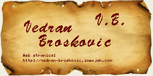 Vedran Brošković vizit kartica